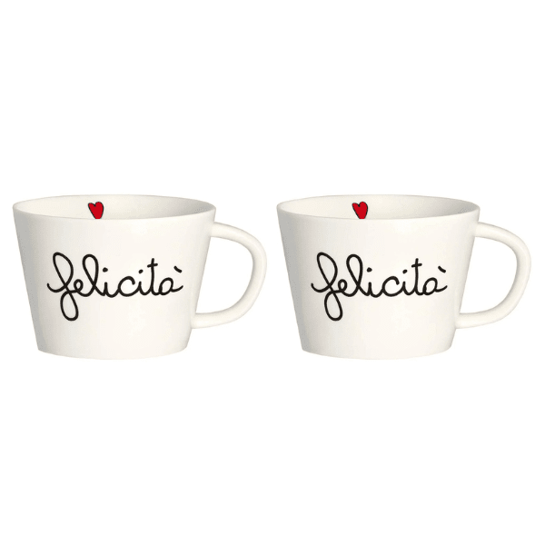 Set 2 Tazze Colazione - Felicità