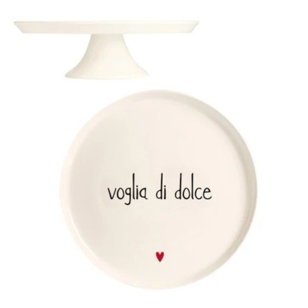 Alzata per dolci e torte Scritta: Voglia di dolce 31,5cm