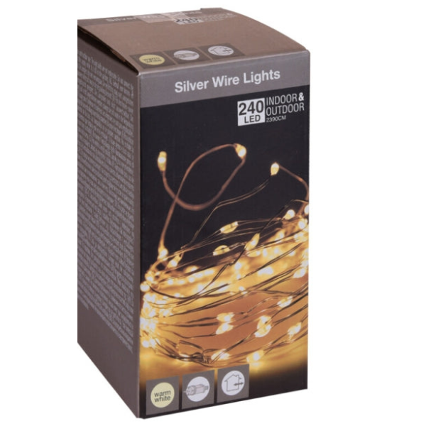 Catena 240 led Bianco Caldo 2,4 mt- AX8242298