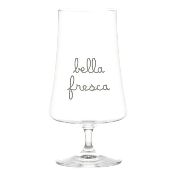 Set 2 bicchieri birra - Scritta: Bella fresca 55 cl