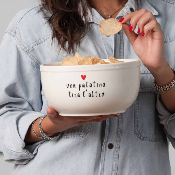 Insalatiera - Una patatina tira l'altra 20 cm