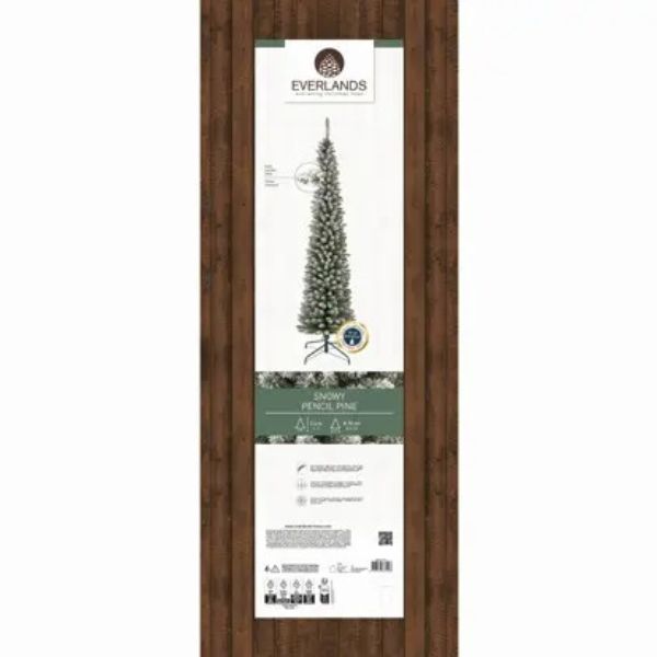 Albero di Natale Pencil Innevato Slim 240 cm
