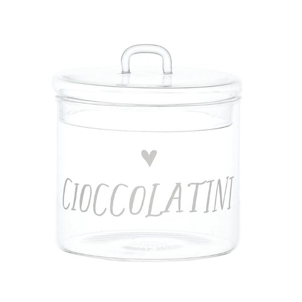 Barattolo in vetro - Scritta: Cioccolatini