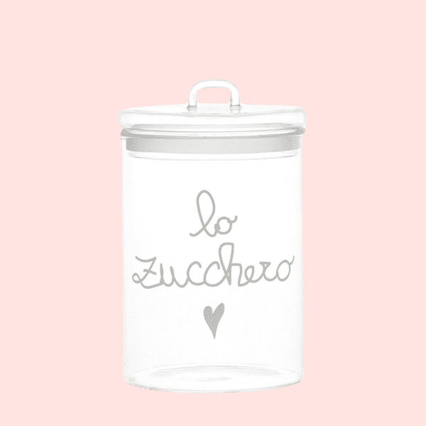 Barattolo in vetro - Lpo zucchero Bianco ⌀ 12 cm