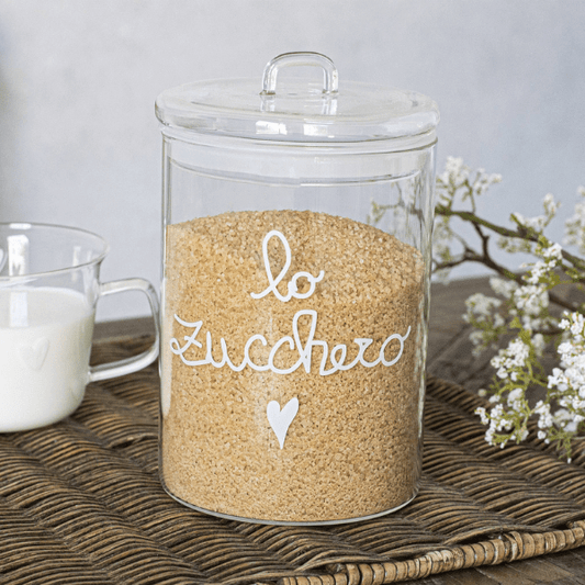 Barattolo in vetro - Lpo zucchero Bianco ⌀ 12 cm