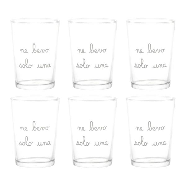 Bicchiere - Scritta: Ne bevo solo una 50 cl