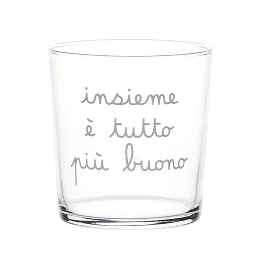 Bicchiere acqua 35 cl - Scritta: Insieme è tutto più buono
