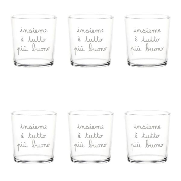 Bicchiere acqua 35 cl - Scritta: Insieme è tutto più buono