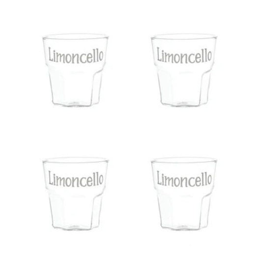 Set 4 bicchierini liquore - Scritta: Limoncello
