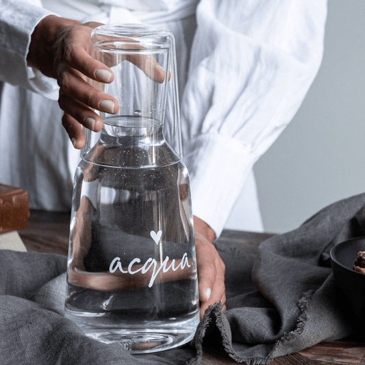 Bottiglia con Bicchiere Acqua