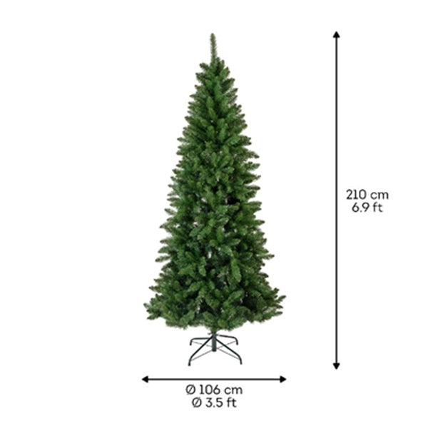Abete di Natale Georgia Slim Verde 210cm- 68.9572