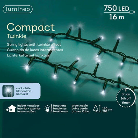 Luci di Natale 750 LED Bianco Freddo 16 mt-  495350