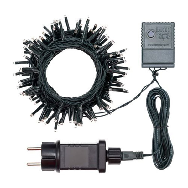 Catena Luminosa 180 LED Bianco Freddo 17,1 mt- Memory controller 7 giochi di luce + luce fissa con timer 32453