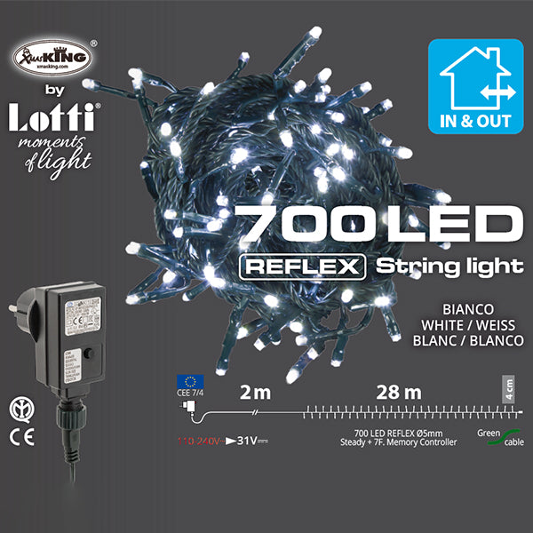 Catena Luminosa 700 LED Bianco Freddo 28 mt- 46221