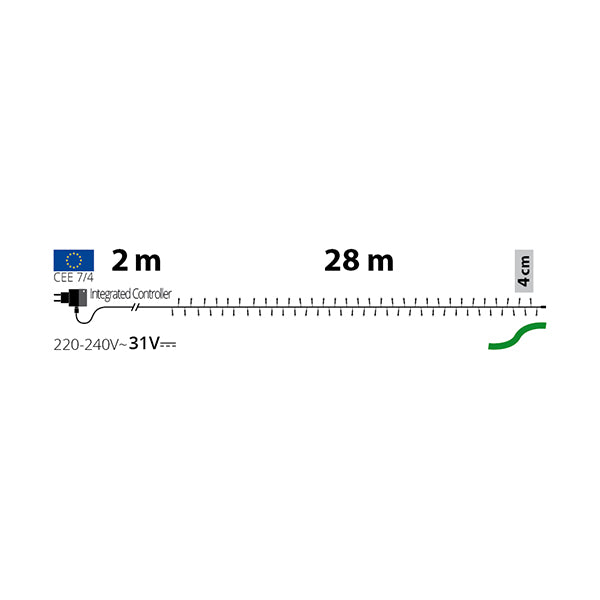 Catena Luminosa 700 LED Bianco Freddo 28 mt- 46221