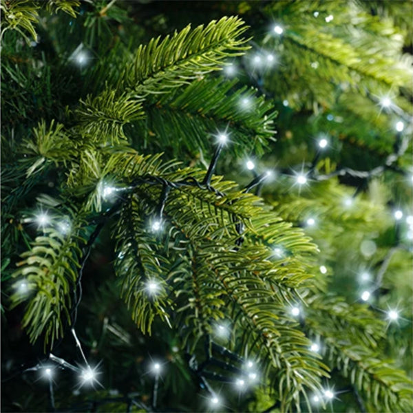 Catena Luminosa 1500 LED Bianco Freddo - 34 mt- 8 Giochi di Luce e Timer 495356