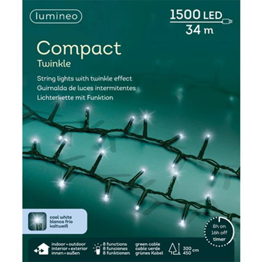Luci di Natale 1500 LED Bianco Freddo - 34 mt 495356