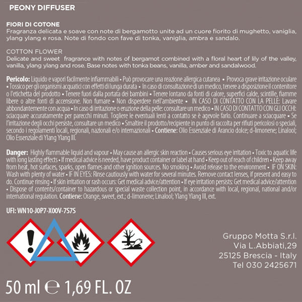 Diffusore Peonia Fiori di Cotone