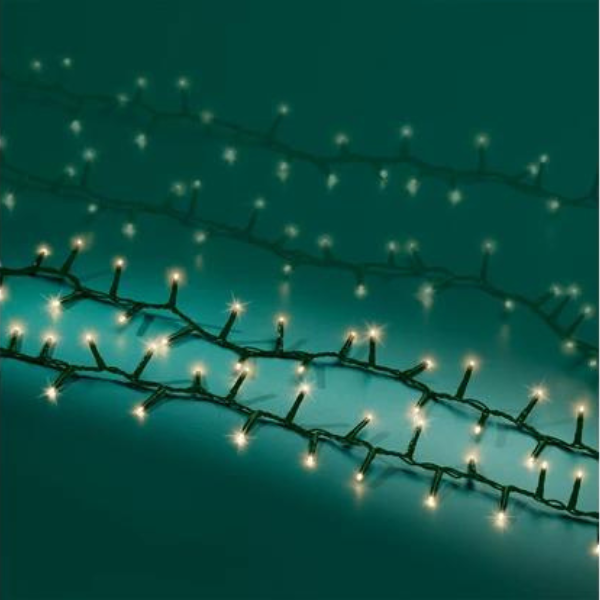 Catena Luminosa 750 LED Bianco Caldo 16 mt- 8 giochi programmabili 495351