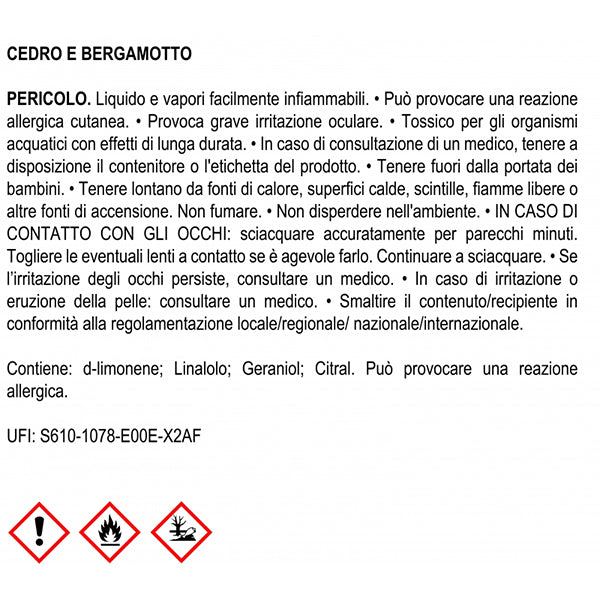 Diffusore Fiore Cedro e Bergamotto