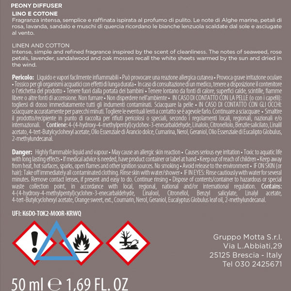 Diffusore Peonia Lino e Cotone