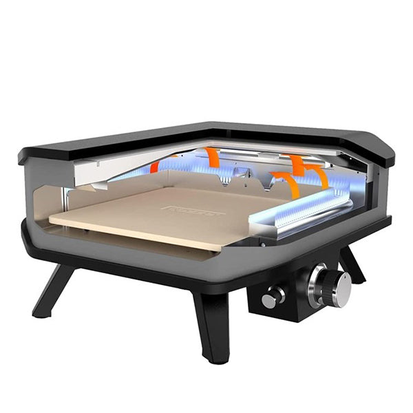 Forno per Pizza a Gas 13" - Facile da Trasportare con Pietra Refrattaria