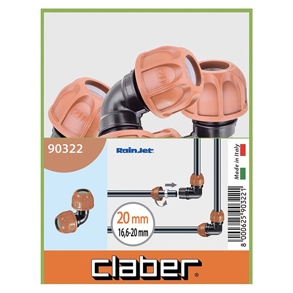 Gomito Ø 20 mm: Soluzione Ideale per Impianti di Irrigazione Fai Da Te- 90322