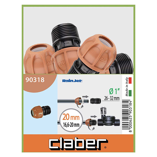 Raccordo Ø 20 mm Filetto 1” M- 90318