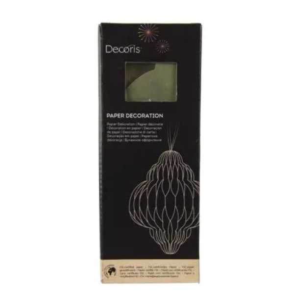 Decorazione in carta Verde- H 20 cm