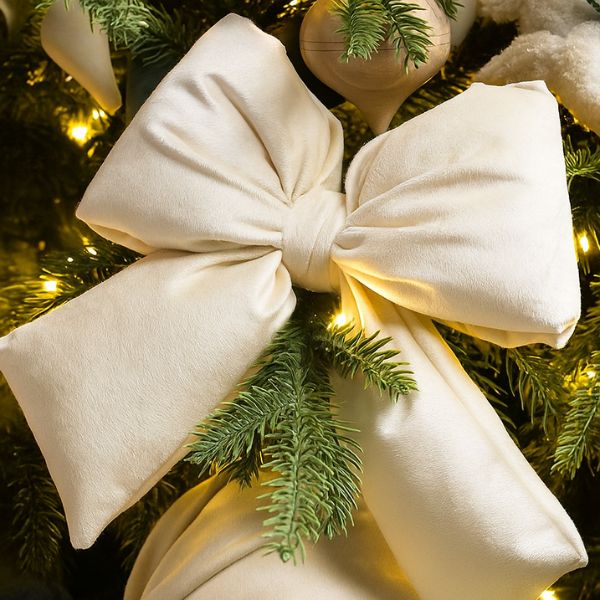 Fiocco velluto maxi imbottito Bianco Burro 16 X 24 cm