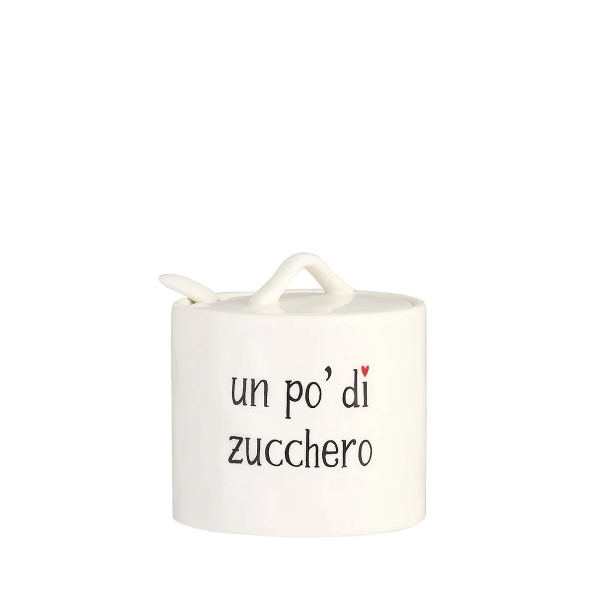 Zuccheriera in gres - Scritta: Un pò di zucchero