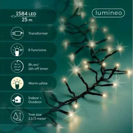 Luci di Natale 1584 LED Excellent bianco caldo  - 25 mt - 496392