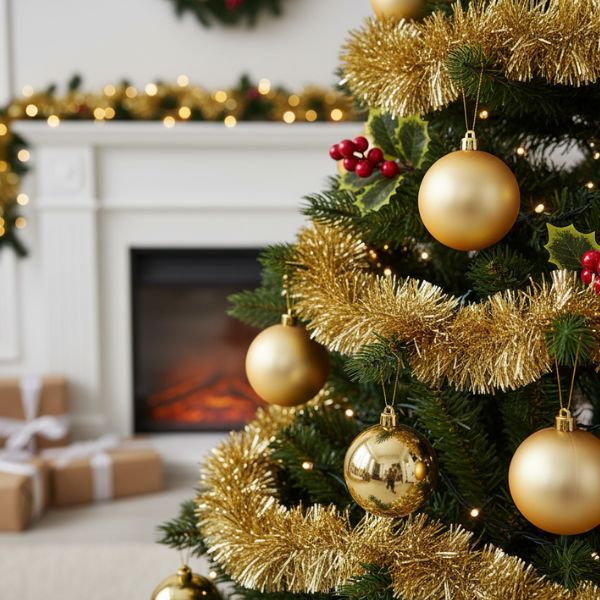 Palline di Natale Oro- 8 cm - 6 pz - Lucide & Opache