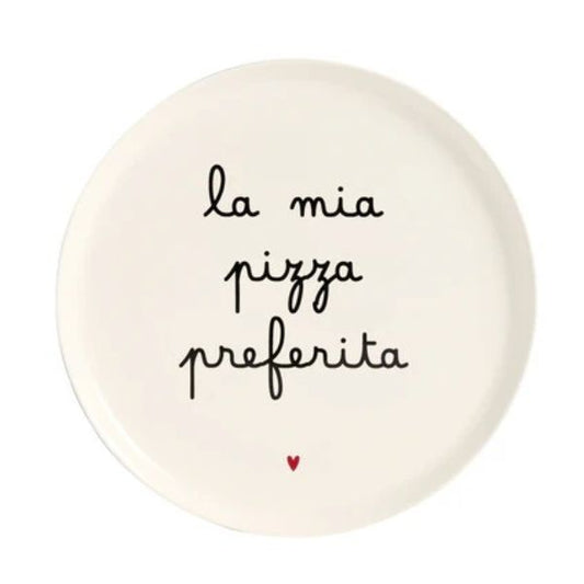 Piatto Pizza - Scritta: La mia pizza preferita - 31,5 cm