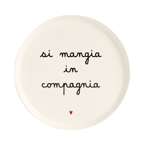 Piatto Pizza - Si mangia in compagnia 31,5 cm