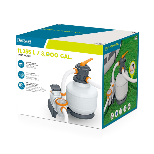 Pompa Filtro a Sabbia per piscine 11,355 l/h Bestway 58486