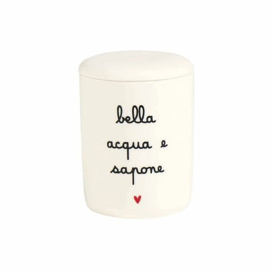 Portacotone - Scritta: Bella acqua e sapone