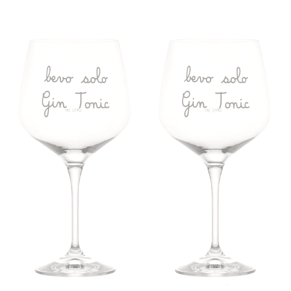 Set 2 Calici - Bevo solo Gin Tonic 82 cl