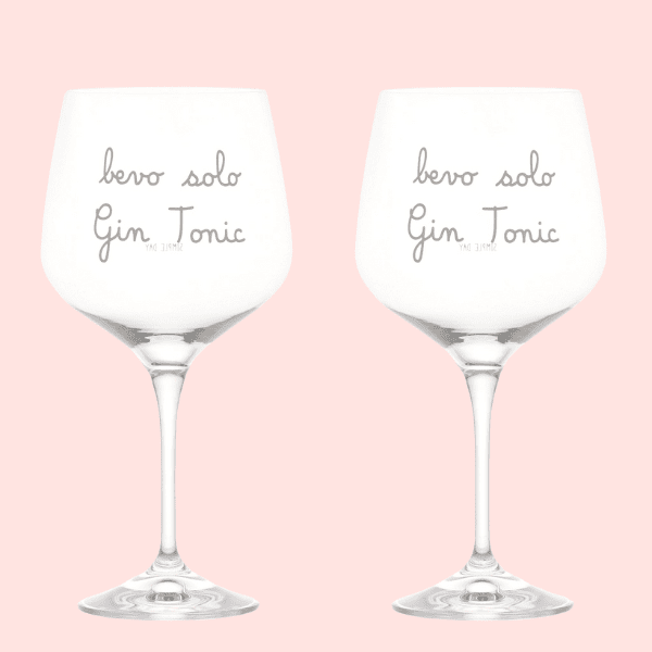 Set 2 Calici - Bevo solo Gin Tonic 82 cl
