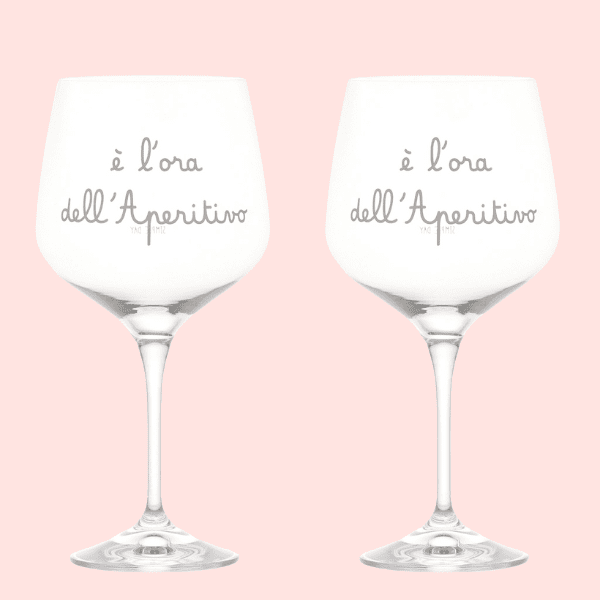 Set 2 Calici - è l'ora dell'aperitivo 82 cl