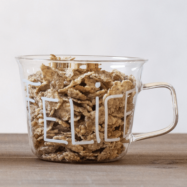 Set 2 Tazze in vetro - Oggi sono felice 480 ml