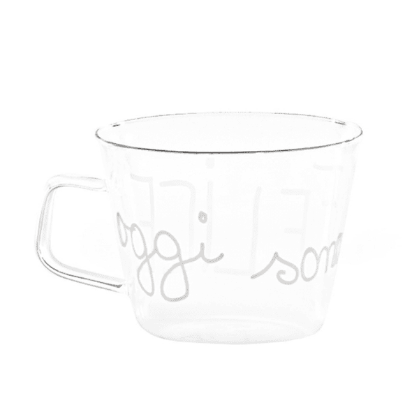 Set 2 Tazze in vetro - Oggi sono felice 480 ml