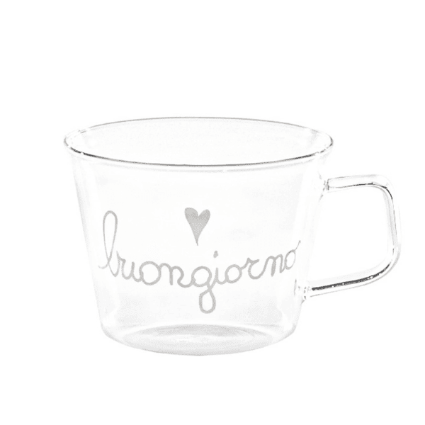 Set 2 tazze in vetro - Buongiorno 480 ml