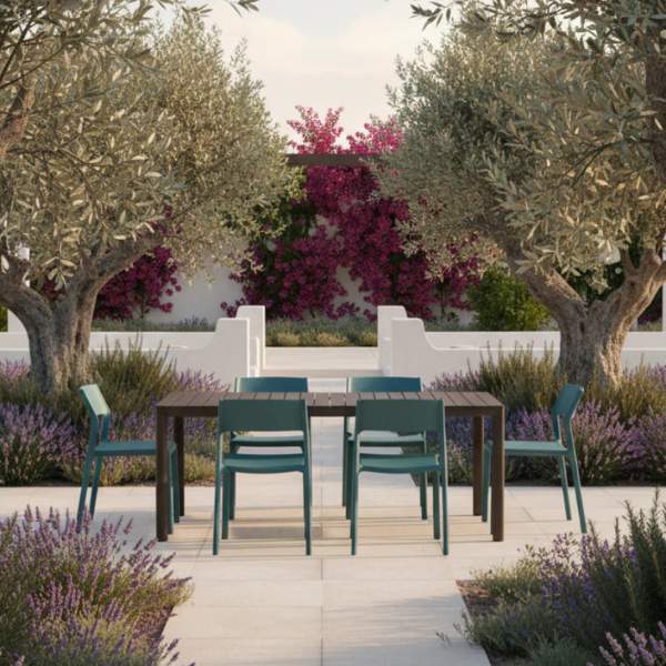 Set 4 Trill Armchair con braccioli Nardi Ottanio