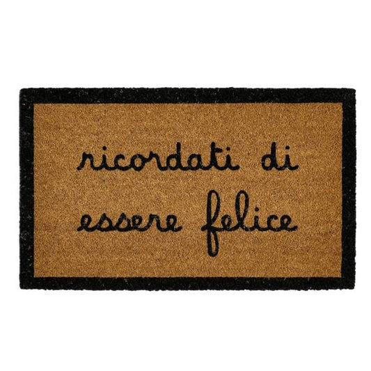 Zerbino - Scritta: Ricordati di essere felice