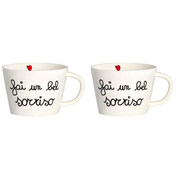 Set 2 Tazze colazione - Fai un bel Sorriso