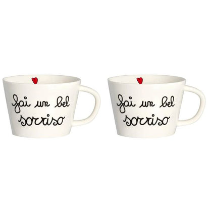 Set 2 Tazze colazione - Fai un bel Sorriso