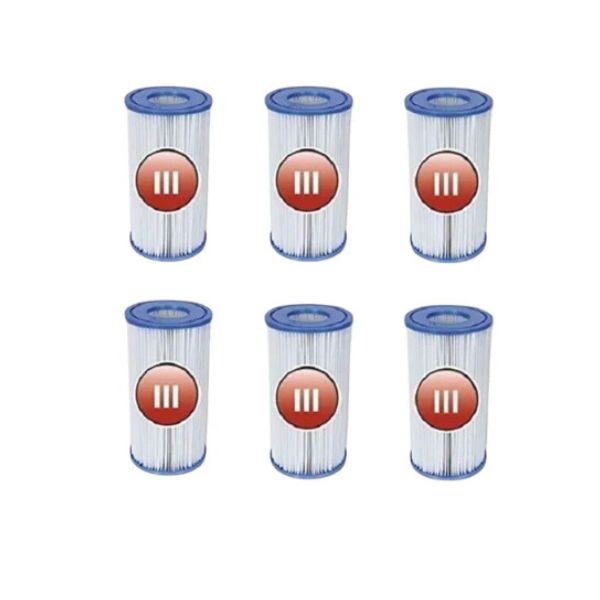 Set 6 cartucce Filtro Compatibile Intex 29000 e Bestway 58012