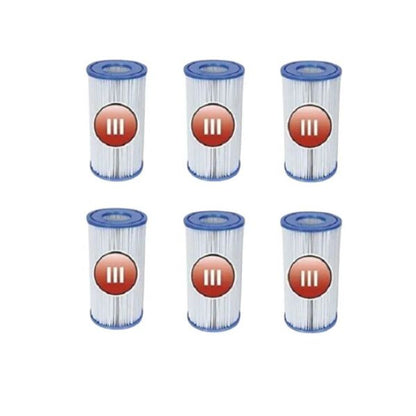 Set 6 cartucce Filtro Compatibile Intex 29000 e Bestway 58012
