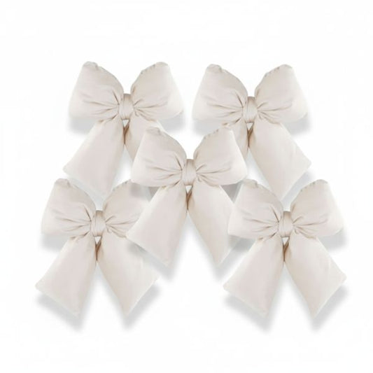 Set 5 fiocchi - Bianco Burro - 12 x 15 cm